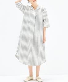 BT399 かんたん衿のシャツワンピース