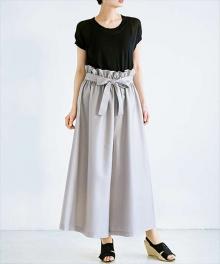 BT610 ウエストフリルのガウチョパンツ