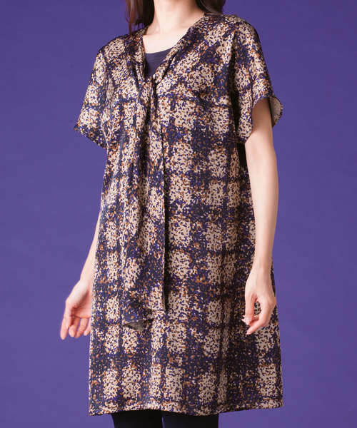 タイ付きゆったりチュニック【レディブティック】LB13-010_10