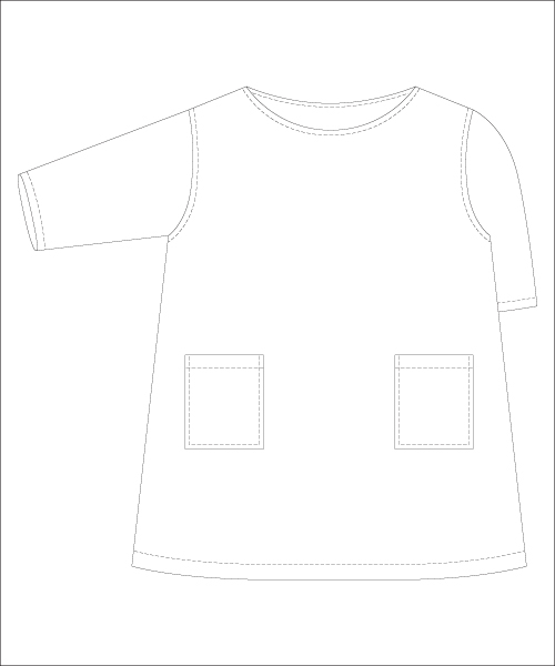 BT089 ノーカラーのベーシックワンピース