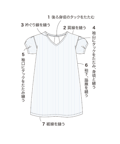 BT060 ドロップショルダーワンピース