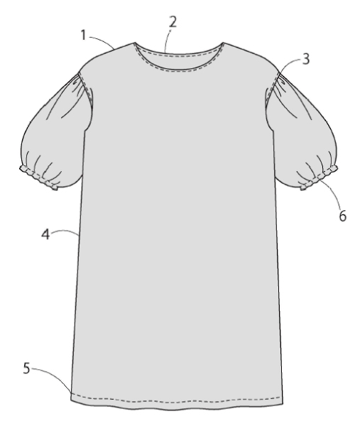 BT116 バルーンスリーブのワンピース