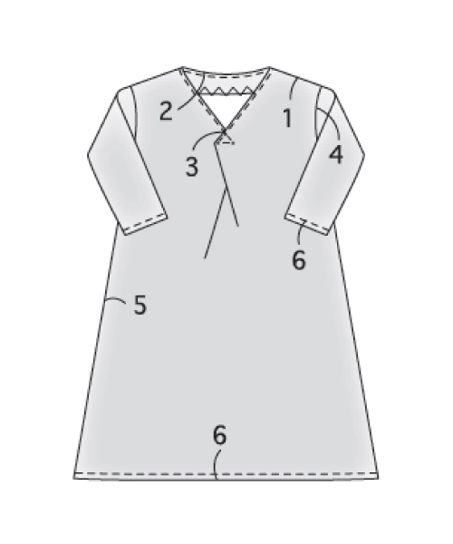 BT156 胸元タックのワンピース