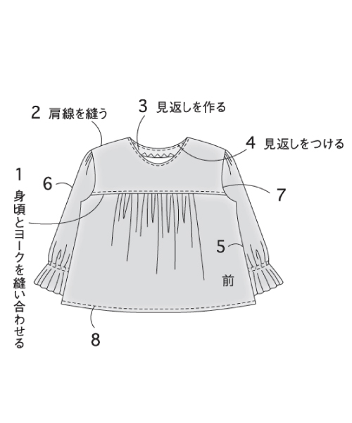 BT165　ギャザーいっぱいのブラウス