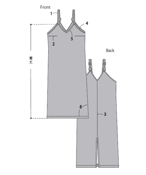 BT195 キャミソールワンピース | パターンの通販サイト「handmadecom