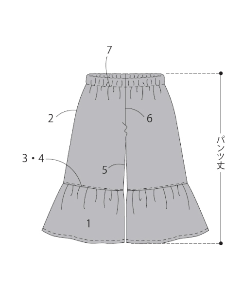 BT204 裾フリルのペチパンツ