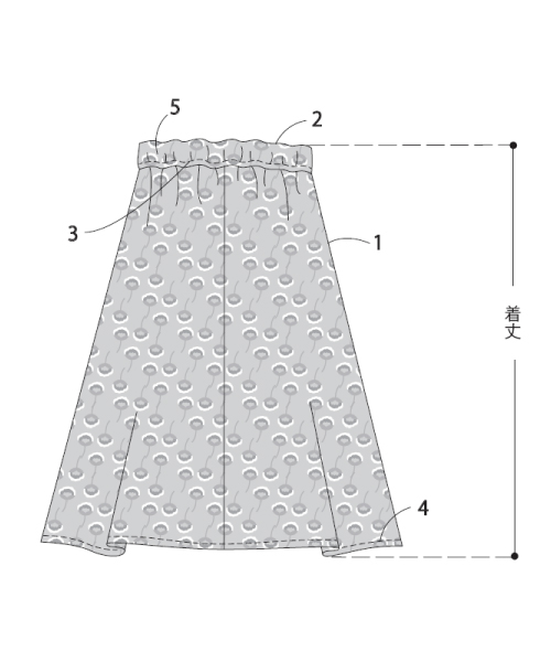 BT211 Aラインギャザースカート