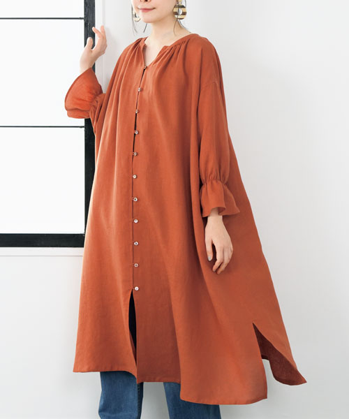 BT219 キャンディスリーブシャツワンピース