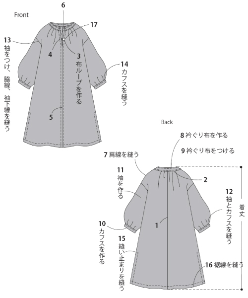 BT226 スモックシャツワンピース