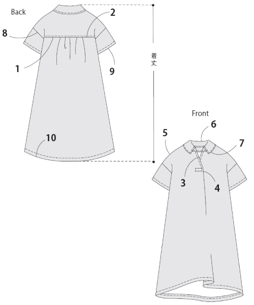 BT230 テールカットのスキッパーシャツワンピース