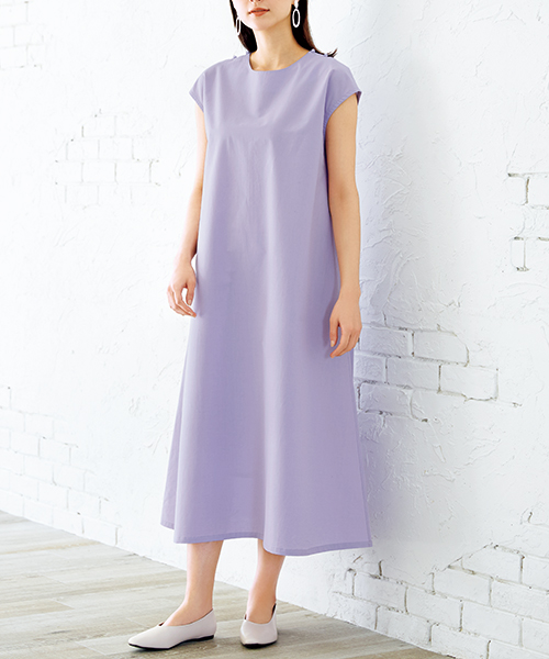 BT258 Aラインワンピース&ポシェット