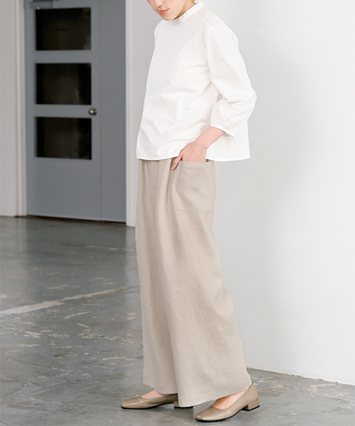 BT280 続け裁ちのワイドパンツ