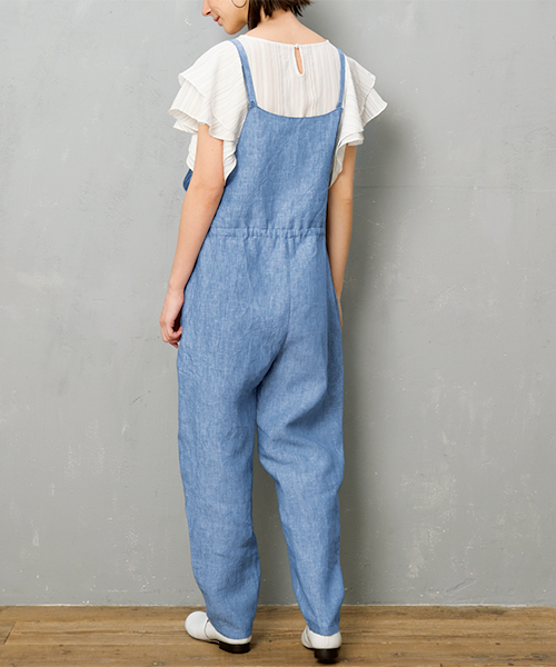 BT310 ウエストドローストリングのサロペット