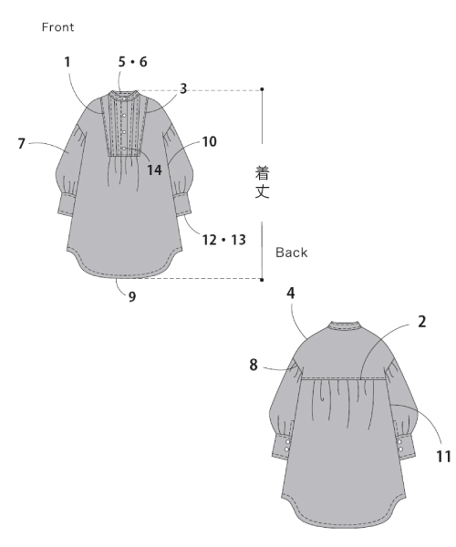 BT351 ブザムシャツチュニック
