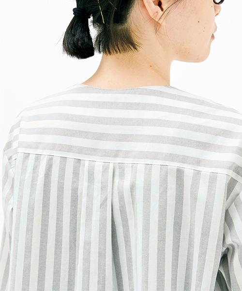 BT399 かんたん衿のシャツワンピース