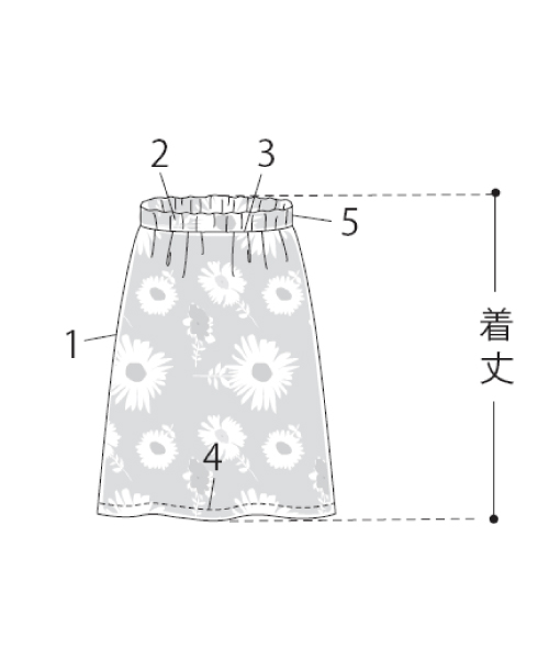 BT411 ギャザーロングスカート