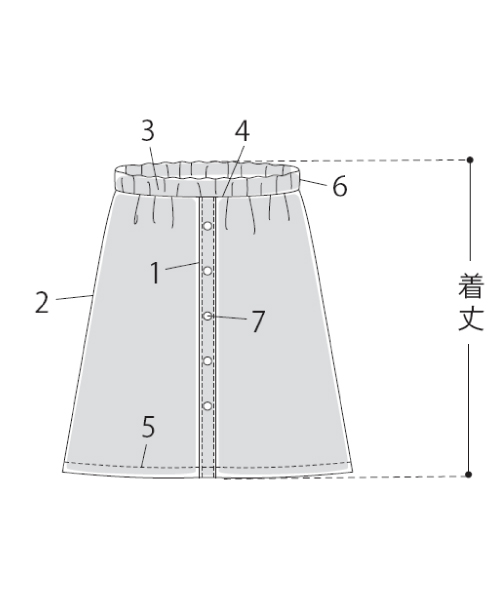 BT413 セミフレアスカート