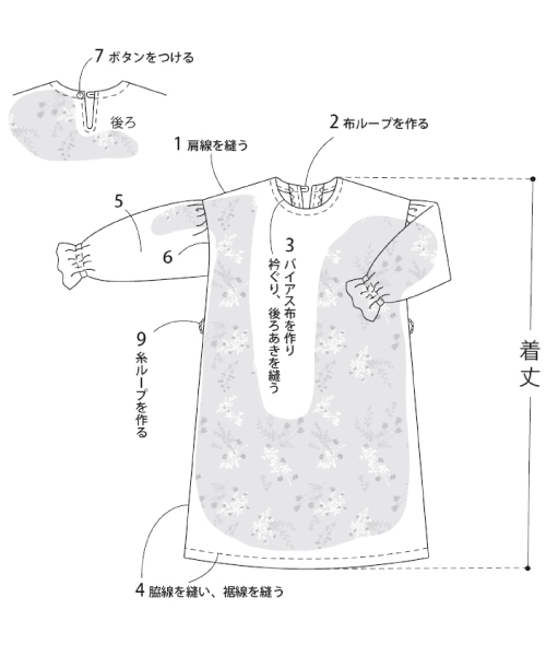 BT417 ボリュームスリーブのワンピース