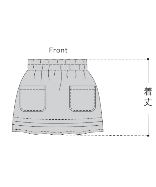 BT422 タックデザインのギャザースカート