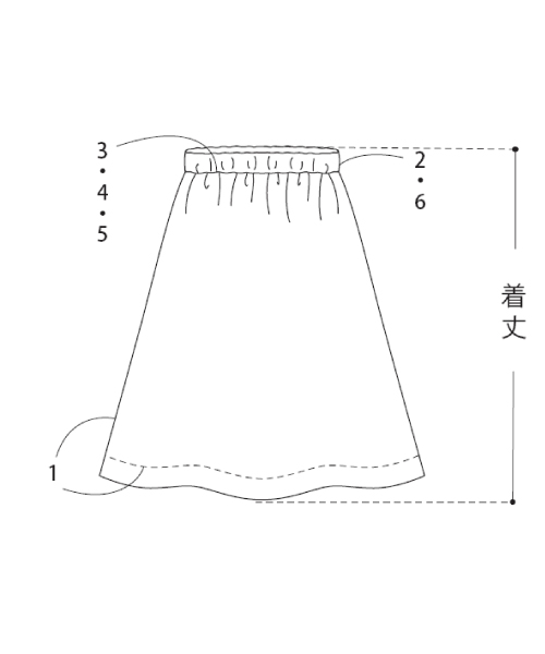 BT438 ベーシックギャザースカート