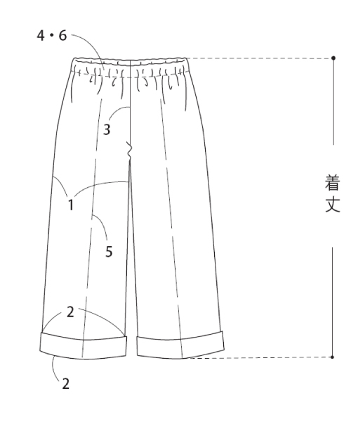 BT447 ターンアップパンツ