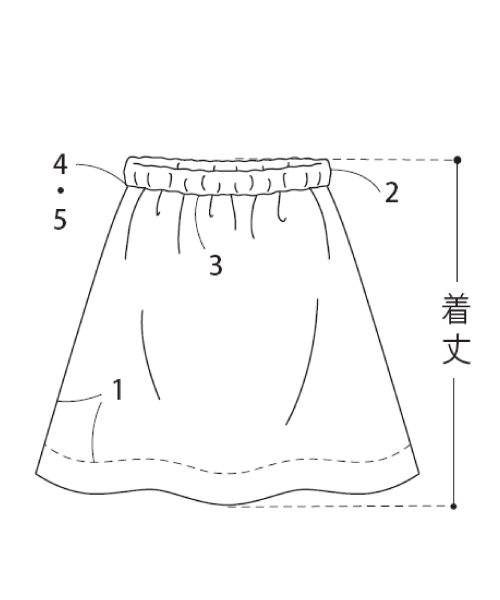 BT451 幅広ゴムスカート