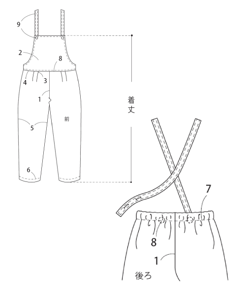 BT452 サロペットパンツ