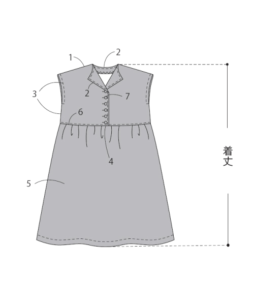 BT472 クラシカルな衿付きワンピ
