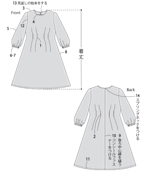 BT493 ウエストタックワンピース&ジレ