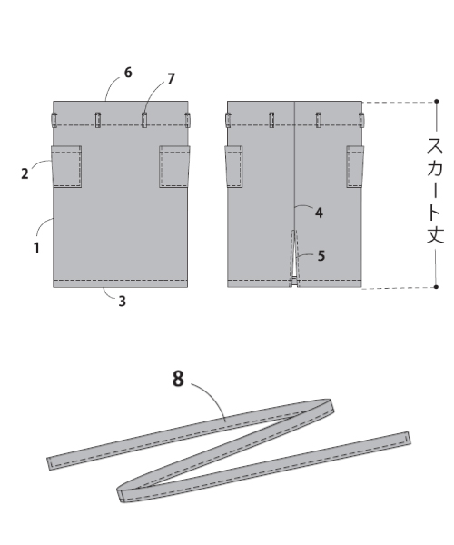 BT567 ロング丈のまっすぐスカート