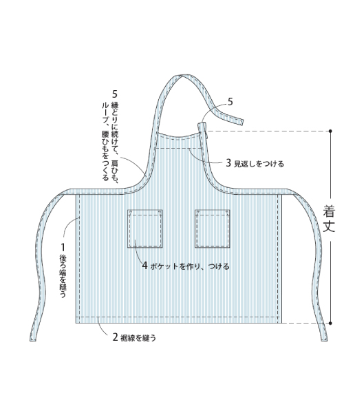 BT575 ゆったりロングエプロン