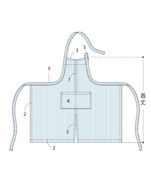 BT576 スリット入りロングエプロン