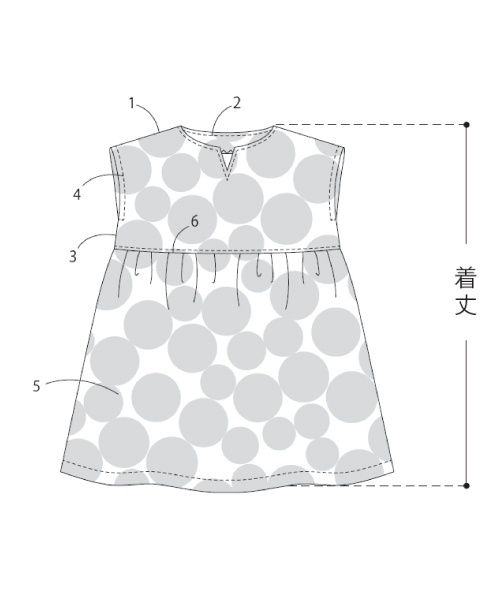 BT585 衿ぐりスリットのワンピース