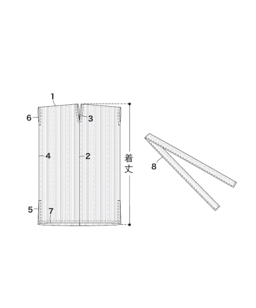 BT589 まっすぐ縫いのカフタンワンピース