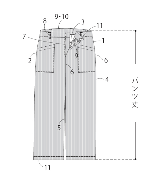 BT613 ワイドパンツ