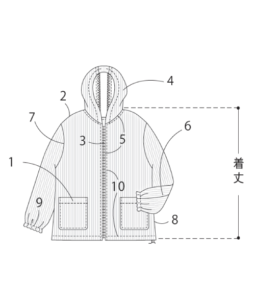 BT628 フード付きブルゾン