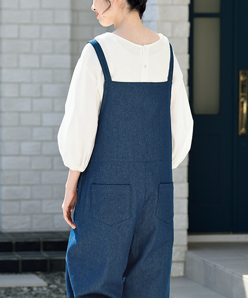 BT673 ワイドシルエットのサロペット