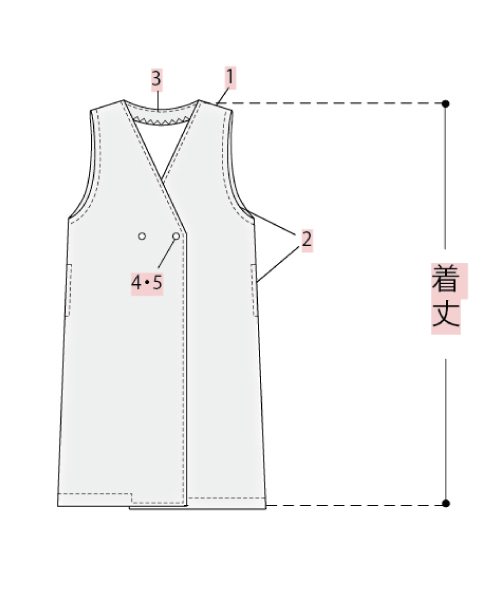 BT677 ダブルブレストのジャンパースカート