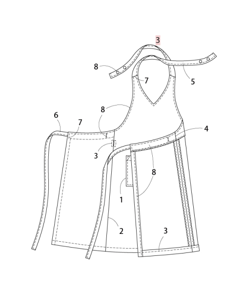 BT680 ラップエプロンドレス
