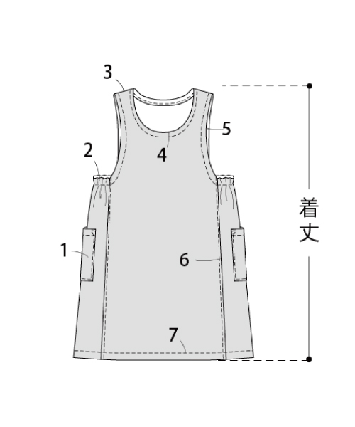 BT683 サイド切り替えのワンピース