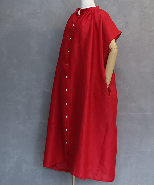 CP0034 ギャザーフレアワンピース　レディース