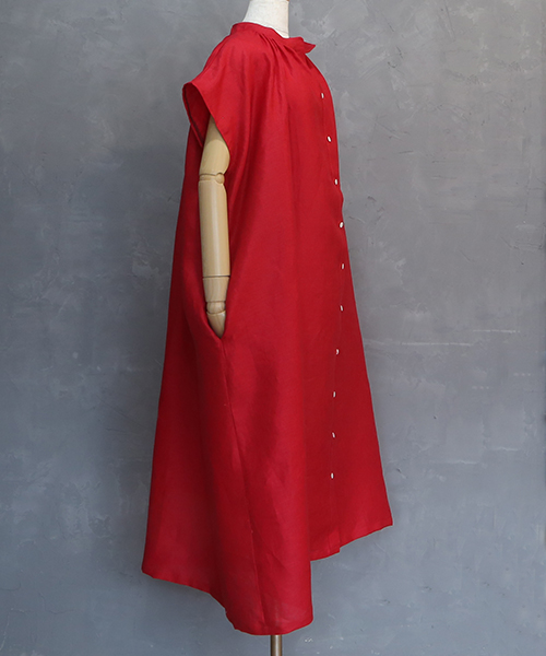 CP0034 ギャザーフレアワンピース　レディース