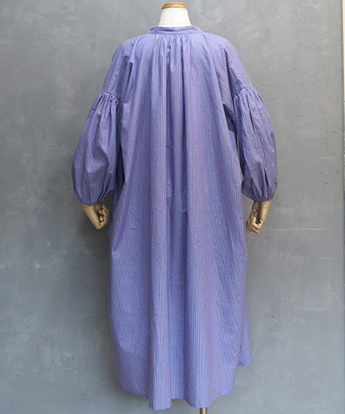 CP0045 ギャザーフレア長袖ワンピース レディース