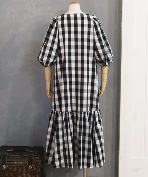 CP0064 ボリュームスリーブワンピース　レディース