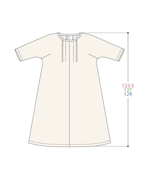 DT001 「手ぬい」のタックのワンピース