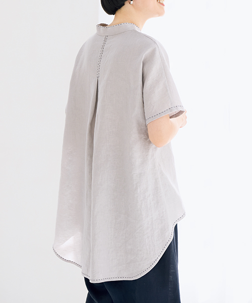 DT002 「手ぬい」のスタンドカラーシャツ