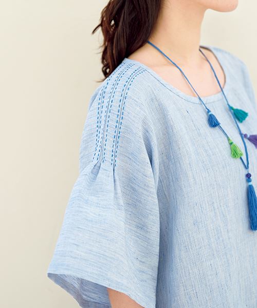 DT009 「手ぬい」の袖コンシャスチュニック