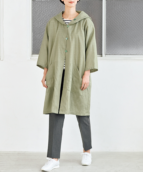 DT020 「手ぬい」のフード付きコート