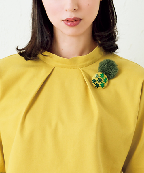 DT023 「手ぬい」の衿ぐりタックチュニック