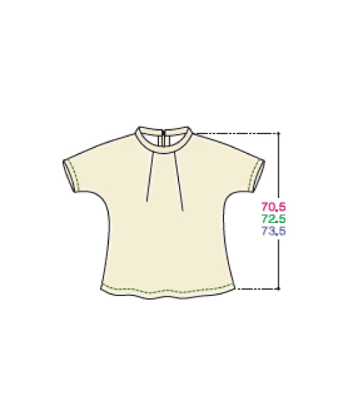 DT023 「手ぬい」の衿ぐりタックチュニック